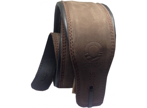 Strap st2 almofadada em pele - castanha 8,5 cm Strap st2 almofadada em pele - castanha 8,5 cm